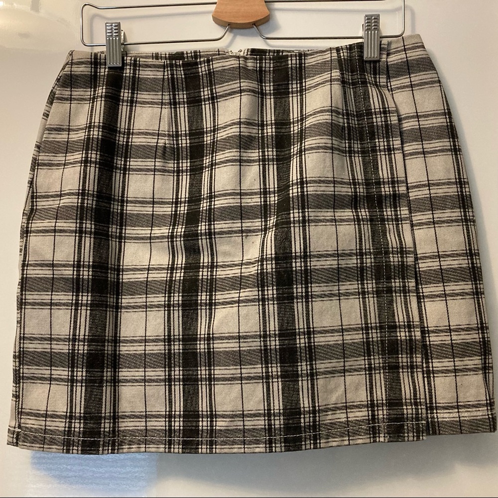 ASOS Plaid Denim Skirt